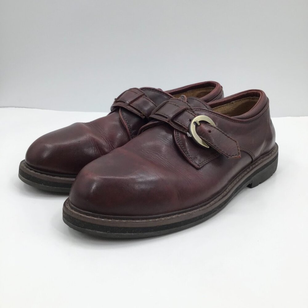 Vintage Men's 11 Toulon Amazonas Burgundy Shoes Monk Strap Leather Punk Gothic - Picture 4 of 13